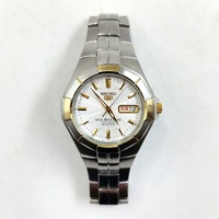 Seiko 5 7S36-02J0 Automatic Two Tone Stainless Steel Watch 23 Jewel Day Date