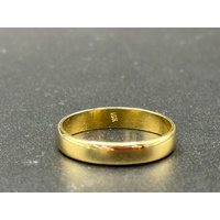 Unisex 18ct Yellow Gold Plain Band Ring