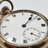 Star Dennison 9ct Gold Plated Case Hand-Wind Pocket Watch 47mm