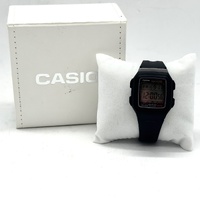 CASIO F-201WA Mens Digital Watch 5 Alarms 10 Year Battery Black Resin