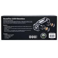 SoundTec 2.0 CH Boombox Portable Wireless Bluetooth Speaker SPK-ST40-972