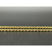 Unisex 18ct Yellow Gold Rope Twist Necklace