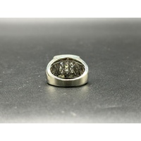 Mens 10ct White Gold Diamond Ring