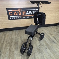 Equipmed Easy Roller Knee Scooter Crutch Alternative Dual Brakes Black