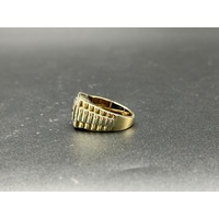 Mens 10ct Yellow Gold Diamond Ring