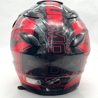 RXT A-727 Shotgun Moto Motocross Helmet Red Black Medium Off-Road MX SG