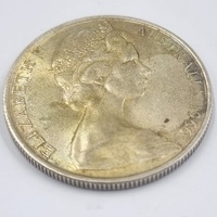 1966 Australian Round 50 Cent Coin 80% Silver Elizabeth II Royal Australian Mint