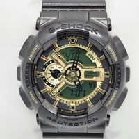 Casio G-Shock GA-110BR Mens Black Gold Green Analog Digital Watch