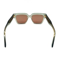 Gucci GG1084S 004 Sunglasses Grey Acetate Frame Square Rectangle Size L + COA
