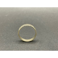 Unisex 9ct Yellow Gold Heart Print Band Ring