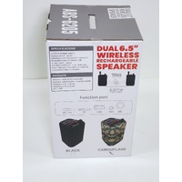 Portable Karaoke BT Speakers with Mic HIFI Subwoofer LED Light PA Speaker Camo