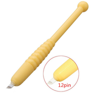 3 x Disposable Microblading Pens Manual Eyebrow tattoo 9CF, 12CF & 18U AU Seller