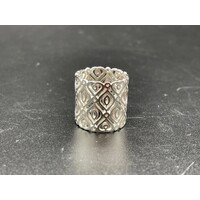 Hearts and eyes designed Tube Ring 925 solid Sterling Silver 9 Grams [size: 6/52]