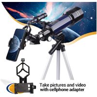 USCAMEL 70mm Refractor Telescope with Tripod, Phone Adapter & Backpack (NEW)