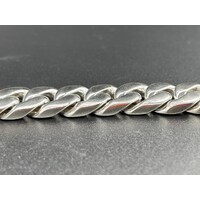 Mens Sterling Silver Curb Link Bracelet (New)