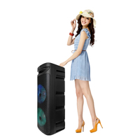 NEW Party Speaker Dual 10 inch Portable Wireless Bluetooth with Colourful Lights by Sing-E
