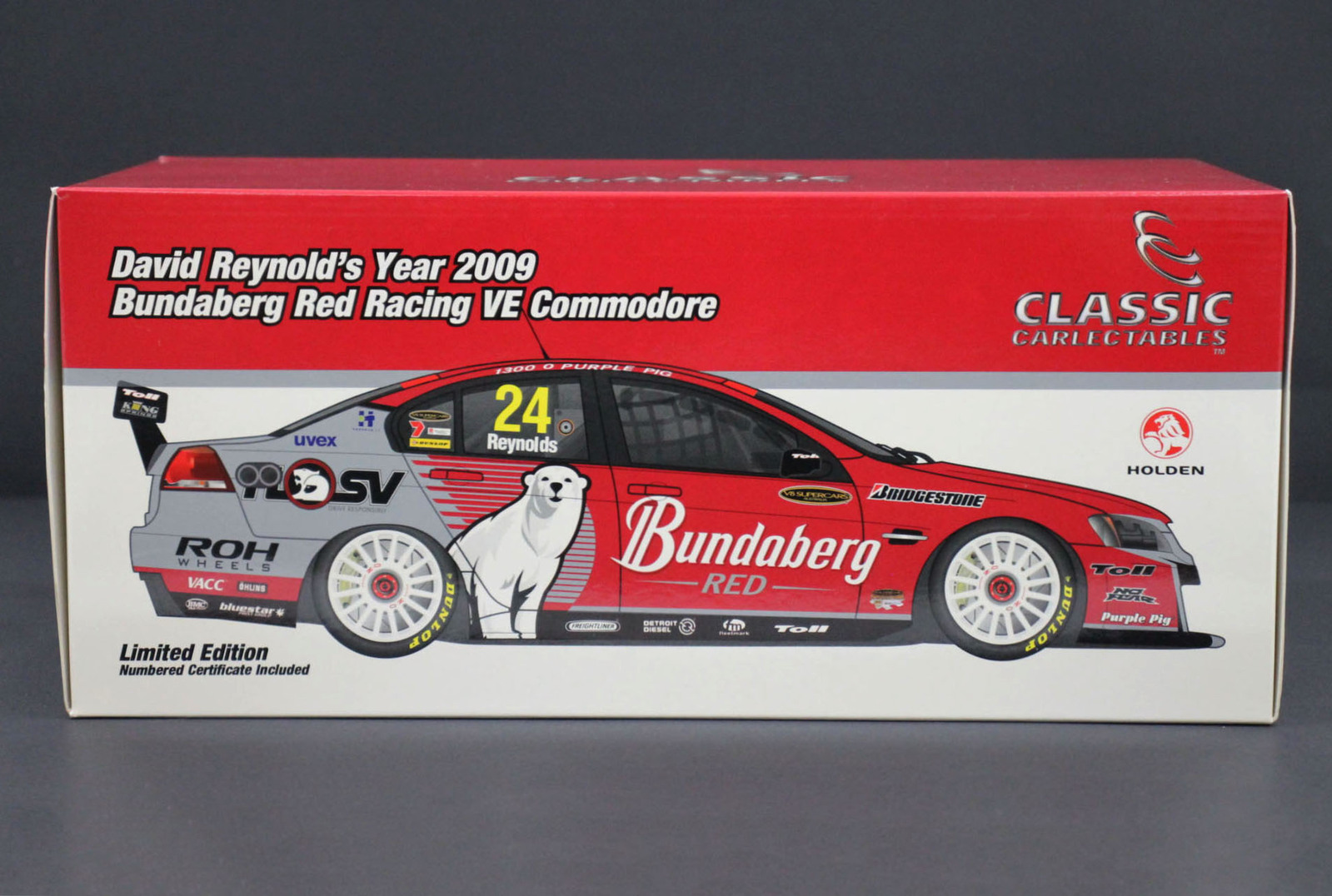 1 18 Classic Carlectables 2009 Holden Ve Commodore David Reynolds Bundaberg Red