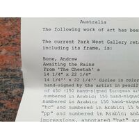 Andrew Bone Awaiting The Rains Framed Art Work With Certificate Of Appraisal
