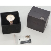 Mimco Remi Timepiece Silver and Rose Gold Toned Ladies 40mm Watch