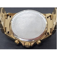 Michael Kors Gage Chronograph Black Dial Gold-Tone Stainless Steel Mens Watch