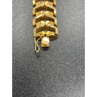 Ladies 18ct Yellow Gold Fancy Link Bracelet (Pre-Owned)