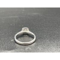 Ladies Solid 14ct White Gold Diamond Ring Fine Jewellery 3.6 Grams Size UK P