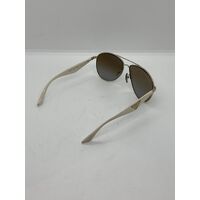 Prada SPR53Q Ivory/White Pilot Style Sunglasses (Pre-Owned)
