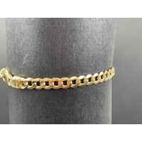 Men's 9ct Yellow Gold Curb Link Bracelet (Pre-Owned)