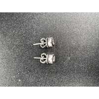 Ladies Solid 18ct White Gold Diamond Stud Earrings Fine Jewellery