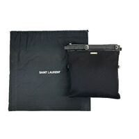 Yves Saint Laurent YSL Paris Canvas Tote Bag Detachable Strap GUS2E 1000 Black