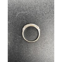 Ladies Solid 9ct 2.8 Grams White Gold Diamond Ring Fine Jewellery Size UK I