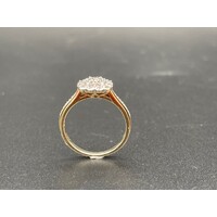Ladies Solid 9ct Yellow Gold Diamond Ring Fine Jewellery 2.5 Grams Size P