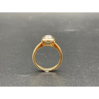 Ladies Solid 18ct Yellow Gold Diamond Ring Fine Jewellery 4.5 Grams Size UK L