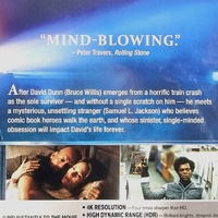 Unbreakable 4K Blu-ray Bruce Willis Samuel L. Jackson M. Night Shyamalan