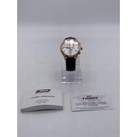 Tissot Men's Chrono XL Classic White Dial 45mm Quartz Watch Brown Leather Band