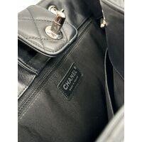 Chanel Classic CC Shopping Tote Quilted Calfskin Large Handbag Black A91046 