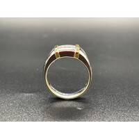 Mens Solid 18ct White Gold Diamond Ring Fine Jewellery 9.5 Grams Size UK V