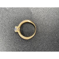 Ladies 18ct Yellow Gold CZ Ring (Pre-Owned)