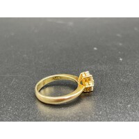 Ladies 14ct Yellow Gold Natural Diamond Ring