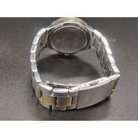 Guess Waterpro Pave Silver Gold Two Tone Womens Stainless Steel Analog Watch 