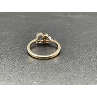 Ladies 10ct Yellow Gold Double Heart Ring (Pre-Owned)