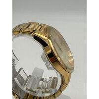 Citizen Unisex Gold Tone Stainless Steel Case Gold Band Watch 50m WR 