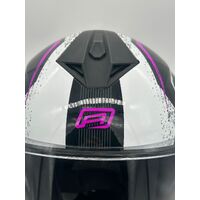 Rjays Motorcycle Helmet Dominator II White/Pink Size S (Pre-owned)