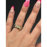 Ladies 18ct Yellow Gold CZ Ring (Pre-Owned)