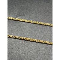 Unisex 18ct Yellow Gold Rope Link Necklace & Cross Pendant (Pre-Owned)