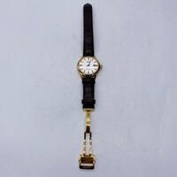 Seiko Presage Automatic Gold Tone Brown Leather Automatic Watch 4R35-01T0 