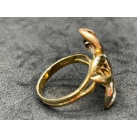 Ladies 18ct Yellow Gold Flower Ring (Pre-Owned)