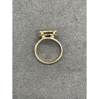 Ladies 18ct Yellow Gold Clover Design Ring (Pre-Owned)