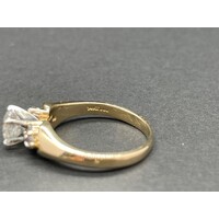 Ladies 14ct Yellow Gold Diamond Ring (Pre-Owned)