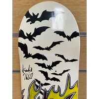 Frankie Hill Artist Series 4-50 Custom Bulldog/Bat Decal Finish Skateboard Deck
